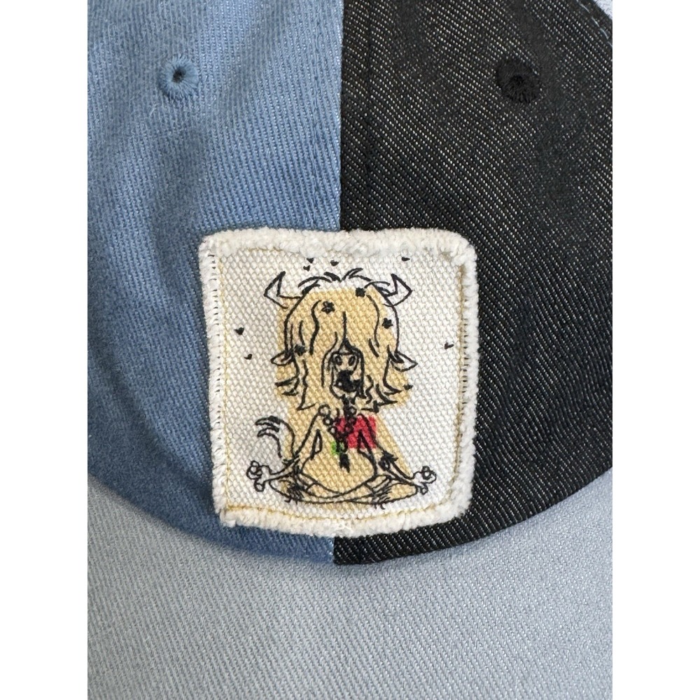 Disney Parks Zootopia Yak Yoga Denim Adjustable Baseball‎ Hat NEW Colorblock - Picture 3 of 9
